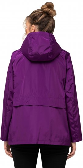 Ulla Popken HYPRAR Water-Repellent Windbreaker Dark Purple - Jakas - 