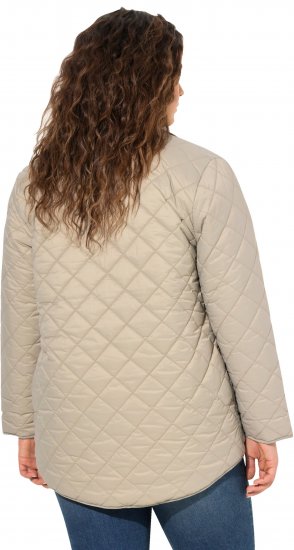 Ulla Popken Quilted Water Repellent Shirt Jacket Medium Grey - Jakas - 