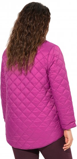 Ulla Popken Quilted Water Repellent Shirt Jacket Berry - Ulla Popken - 