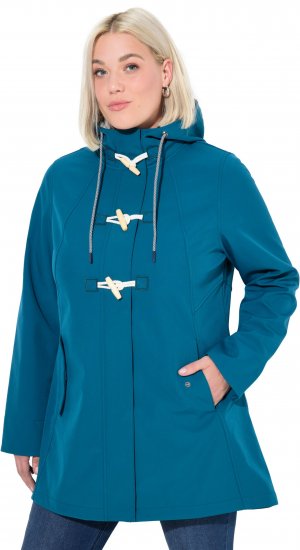 Ulla Popken HYPRAR Water-Repellent Softshell Jacket Teal - Jakas - 