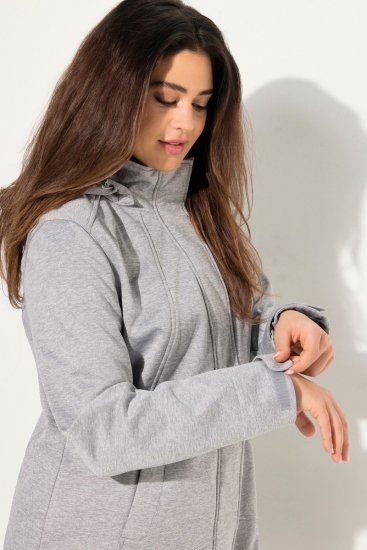Ulla Popken HYPRAR Melange Softshell Jacket Grey Melange - Jakas - Jakas sievietēm lielos izmēros