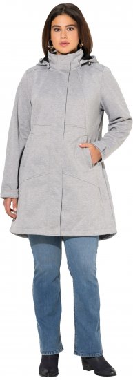 Ulla Popken HYPRAR Melange Softshell Jacket Grey Melange - Jakas - 
