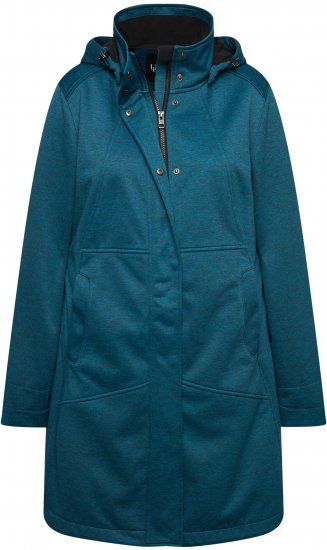 Ulla Popken HYPRAR Melange Softshell Jacket Grey Blue - Jakas - 