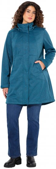 Ulla Popken HYPRAR Melange Softshell Jacket Grey Blue - Jakas - 