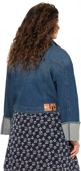 Ulla Popken Wide Cuff Denim Jacket Blue Denim - Jakas - 