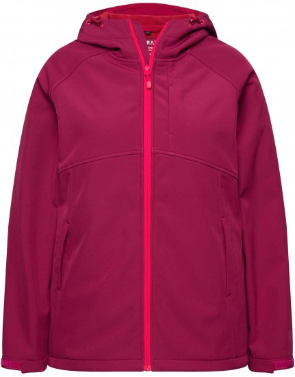 Ulla Popken Softshell Contrast Color Jacket Magenta - Jakas - 