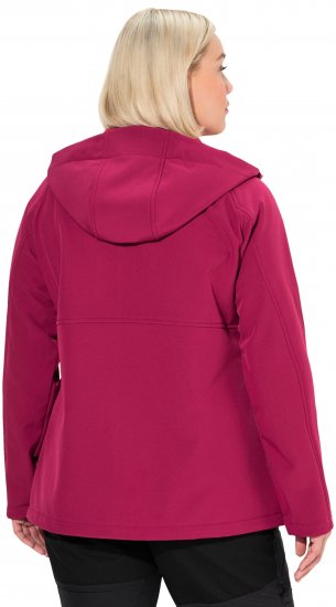 Ulla Popken Softshell Contrast Color Jacket Magenta - Jakas - 