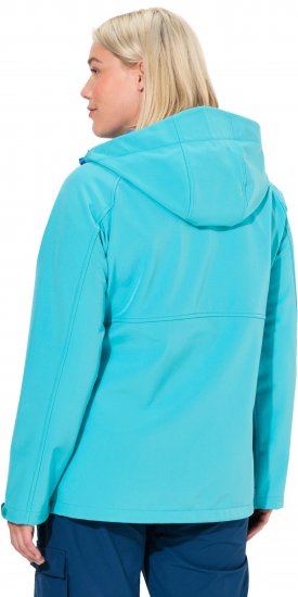 Ulla Popken Softshell Contrast Color Jacket Turquoise - Jakas - 