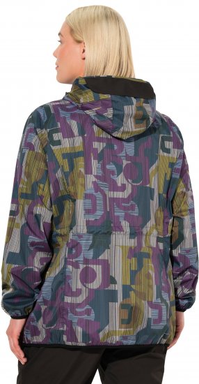 Ulla Popken Abstract Print Lightweight Rain Jacket Mixed Colors - Jakas - 
