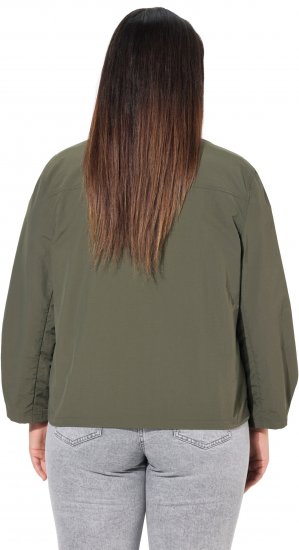 Ulla Popken Cargo Style Elastic Hem Jacket Olive Grey - Jakas - 