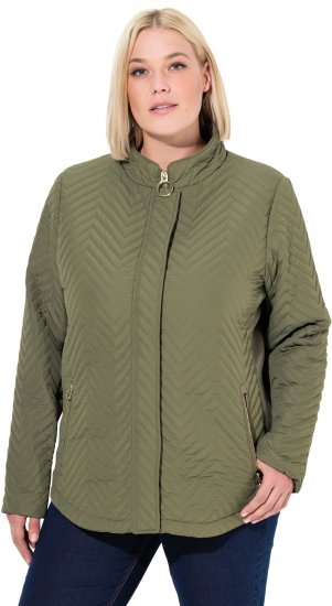 Ulla Popken Zigzag Quilted Jacket Loden Green - Jakas - 