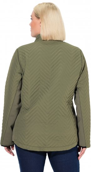 Ulla Popken Zigzag Quilted Jacket Loden Green - Jakas - 