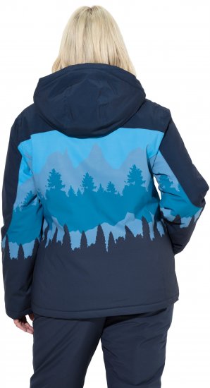 Ulla Popken Landscape Print Triple Function Performance Jacket Navy - Jakas - 