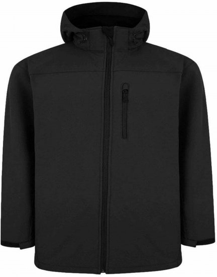 Espionage FL033 Softshell Jacket with Detachable Hood Black - Jakas & Lietus apģērbs - Jakas - 2XL-12XL