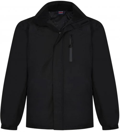 Espionage JT121 Padded Waterproof Coat Black - Jakas & Lietus apģērbs - Jakas - 2XL-12XL