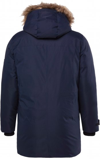Men Plus Parka With Fur Hood Navy - Jakas & Lietus apģērbs - Jakas - 2XL-12XL