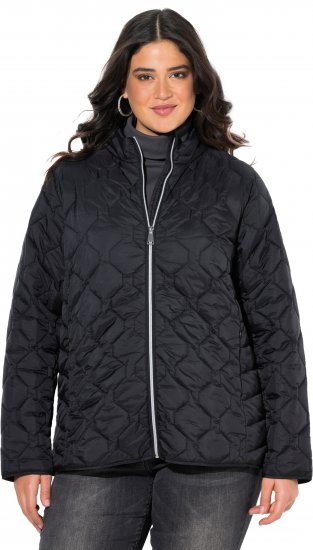 Ulla Popken HYPRAR Lightweight Quilted Water-Repellent Jacket Black - Jakas - 