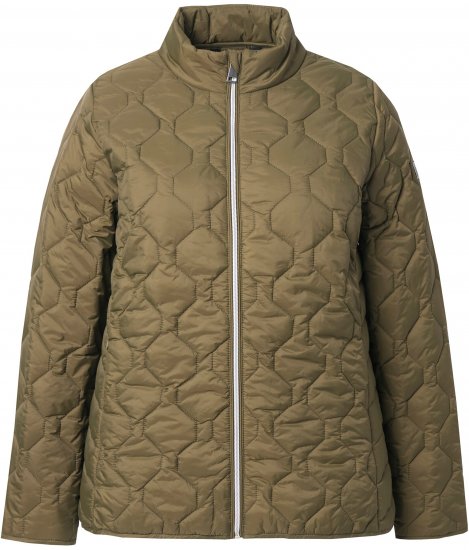 Ulla Popken HYPRAR Lightweight Quilted Water-Repellent Jacket Olive - Jakas - 