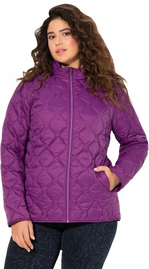 Ulla Popken HYPRAR Lightweight Quilted Water-Repellent Jacket Purple - Jakas - 