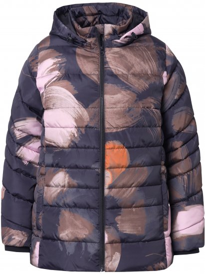 Ulla Popken HYPRAR Water-Repellent Allover Print Jacket Black - Jakas - 