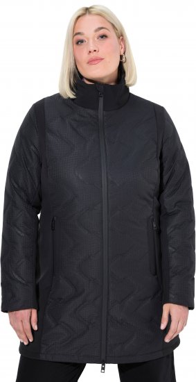Ulla Popken HYPRAR Laser Quilted Jacket Black - Jakas - 
