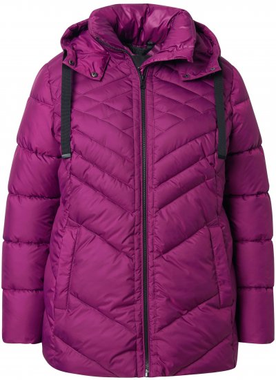 Ulla Popken HYPRAR Water-Repellent Quilted Jacket Berry - Jakas - 