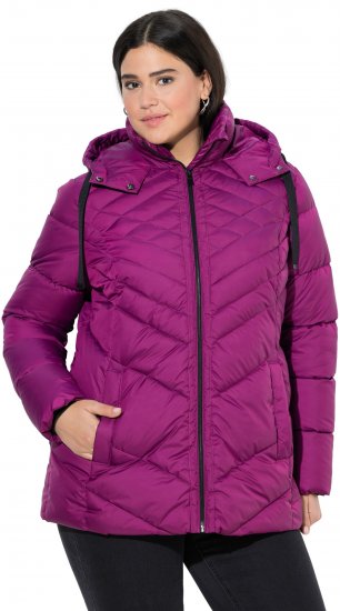 Ulla Popken HYPRAR Water-Repellent Quilted Jacket Berry - Jakas - 