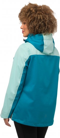 Ulla Popken HYPRAR Lightweight Triple Function Jacket Turquoise - Jakas - 