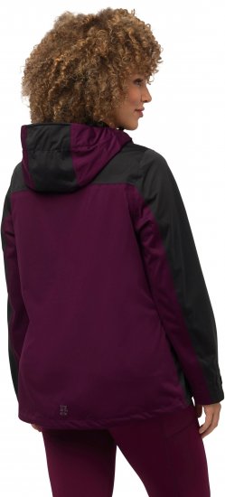 Ulla Popken HYPRAR Lightweight Triple Function Jacket Dark Berry - Jakas - 