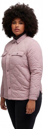 Ulla Popken Wavy Quilted Fully Lined Lightweight Jacket Old Pink - Jakas - 