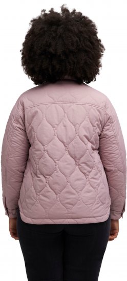 Ulla Popken Wavy Quilted Fully Lined Lightweight Jacket Old Pink - Jakas - 