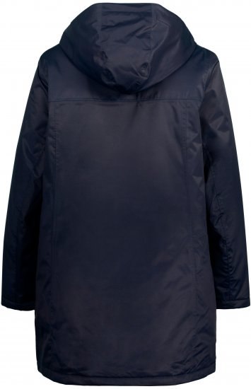 Ulla Popken HYPRAR Triple Function Contrast Trim Quilted Lining Jacket Navy - Jakas - 