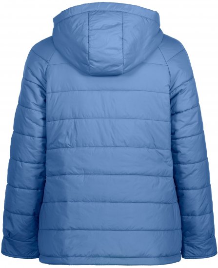 Ulla Popken Reversible Butterfly Print Fully Lined Quilted Jacket Blue Denim - Jakas - 