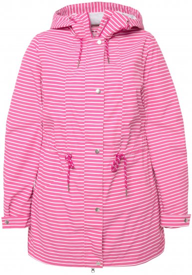 Ulla Popken HYPRAR Striped Triple Function Jacket Fuchsia Pink - Jakas - 