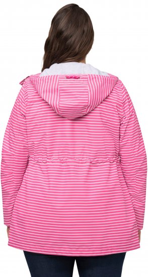 Ulla Popken HYPRAR Striped Triple Function Jacket Fuchsia Pink - Jakas - 