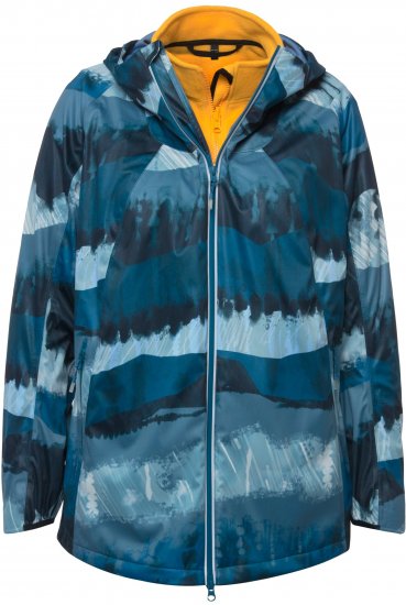 Ulla Popken HYPRAR 2-in-1 Waterproof Fitness Jacket Ink Blue - Jakas - 