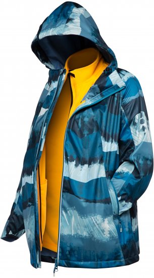 Ulla Popken HYPRAR 2-in-1 Waterproof Fitness Jacket Ink Blue - Jakas - 