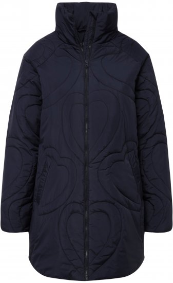 Ulla Popken HYPRAR Heart Quilted Jacket Navy - Jakas - 
