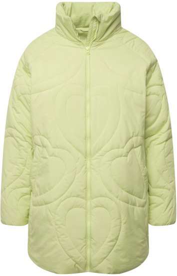 Ulla Popken HYPRAR Heart Quilted Jacket Light Sage - Jakas - 