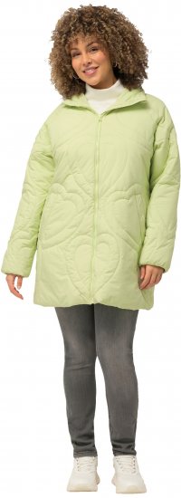 Ulla Popken HYPRAR Heart Quilted Jacket Light Sage - Jakas - 