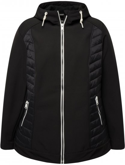 Ulla Popken Hyprar Quilt Mix Jacket Black - Jakas - 