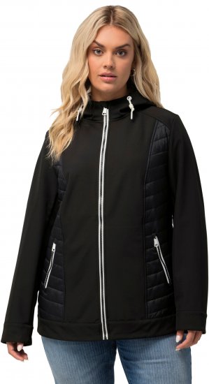 Ulla Popken Hyprar Quilt Mix Jacket Black - Jakas - 