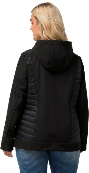 Ulla Popken Hyprar Quilt Mix Jacket Black - Jakas - 