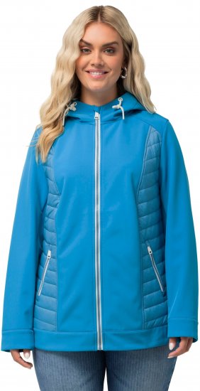 Ulla Popken Hyprar Quilt Mix Jacket Aqua - Jakas - 