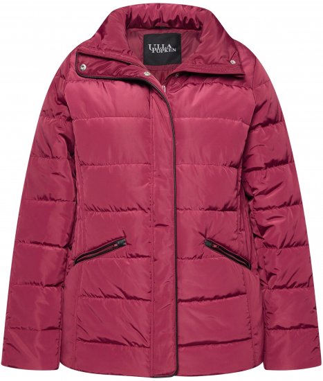 Ulla Popken Quilted Puffer Coat Carmine Red - Jakas - 