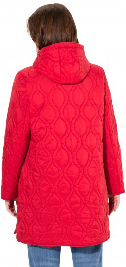 Ulla Popken HYPRAR Quilted Water-Repellent Jacket Red Salsa - Jakas - 