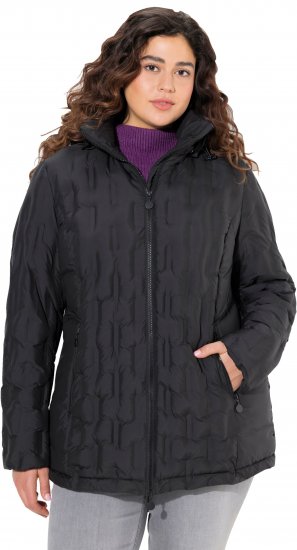 Ulla Popken HYPRAR Channel Quilted Jacket Black - Jakas - 