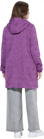 Ulla Popken Knit Fleece-Lined Jacket Purple - Jakas - 