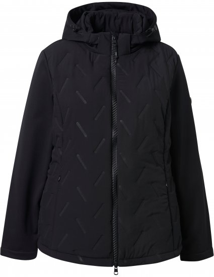 Ulla Popken Triple Function Laser Quilted Softshell Jacket Black - Jakas - 