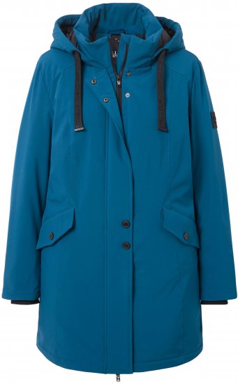 Ulla Popken HYPRAR Long Softshell Jacket Ocean Blue - Jakas - 